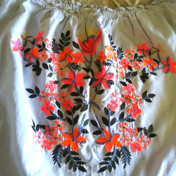 SOLD. Free People Cotton Embroidered Floral Dress. - Picture 6 of 11
